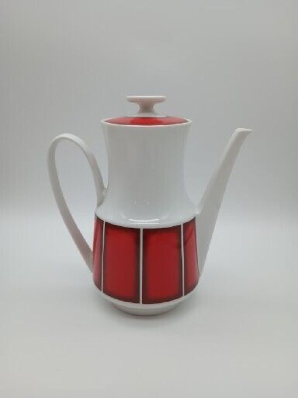 Winterling Marktleuthen MCM Teapot Red White Bavaria